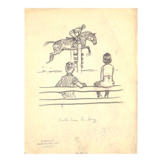 Original 1944 Pencil Drawing From Hi, Guy! The Cinderella Horse by Paul Brown 25 For Sale
