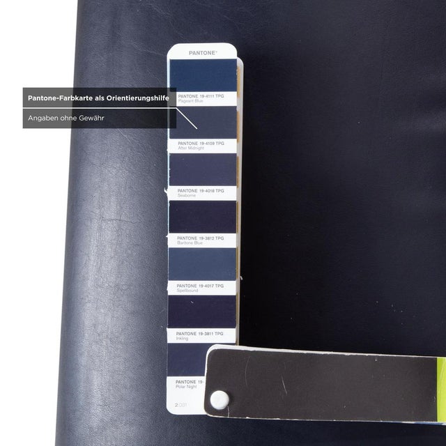 3100 Lounge Chair in Dark Blue Leather from Rolf Benz For Sale - Image 10 of 16