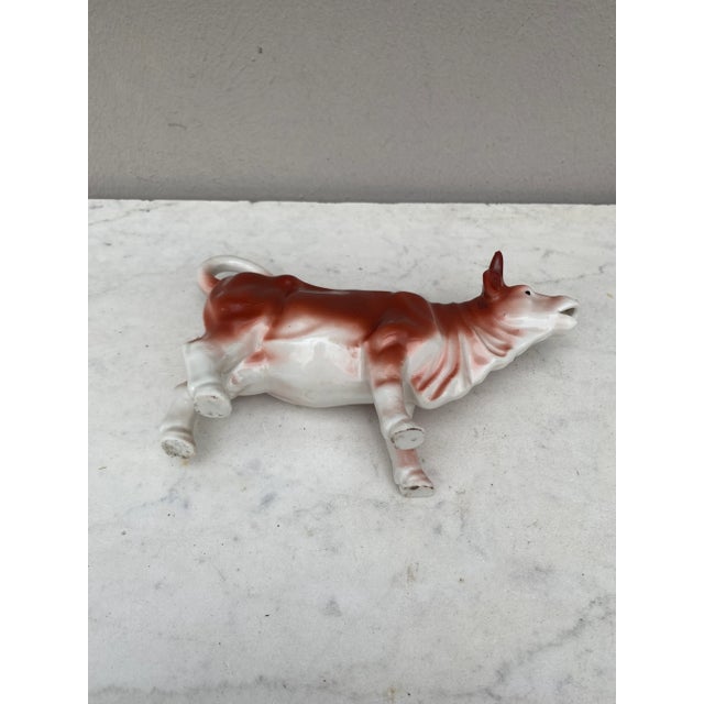 Porcelain White & Brown Cow Creamer Circa 1930 For Sale In Austin - Image 6 of 7