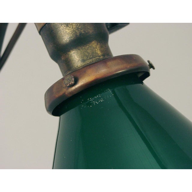 1910s Faries Table Desk Lamp Japanned Copper Emeraldlite Green Shade For Sale In San Francisco - Image 6 of 9
