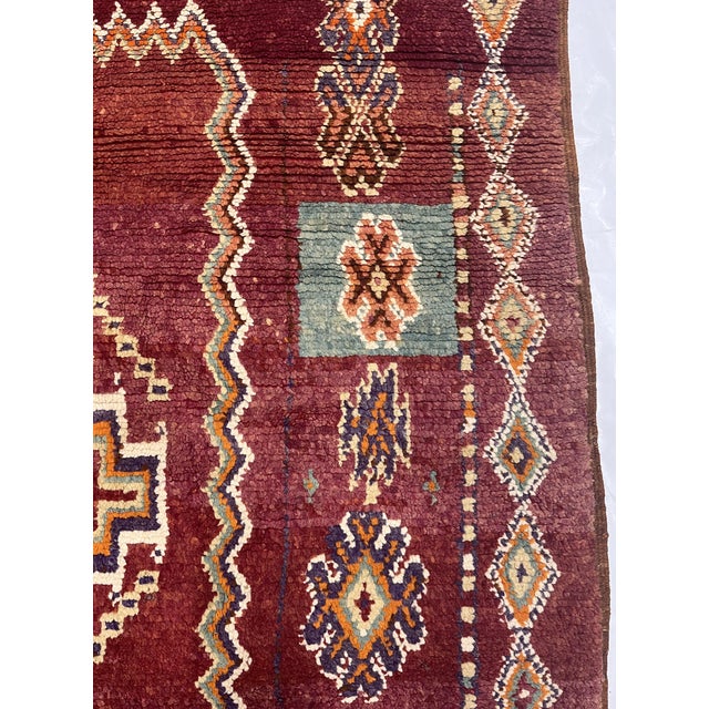 Mid Century Moroccan Rug 5’8" X 9’9" For Sale - Image 4 of 6
