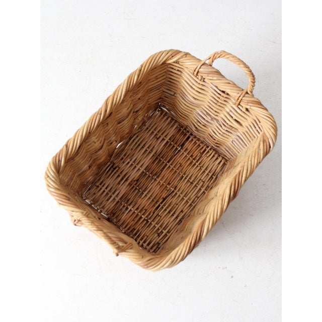 Late 20th Century Vintage Woven Storage Basket For Sale - Image 5 of 11