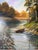 1995 Vintage River Landscape Oil on Masonite Painting, Signed & Framed For Sale - Image 9 of 12