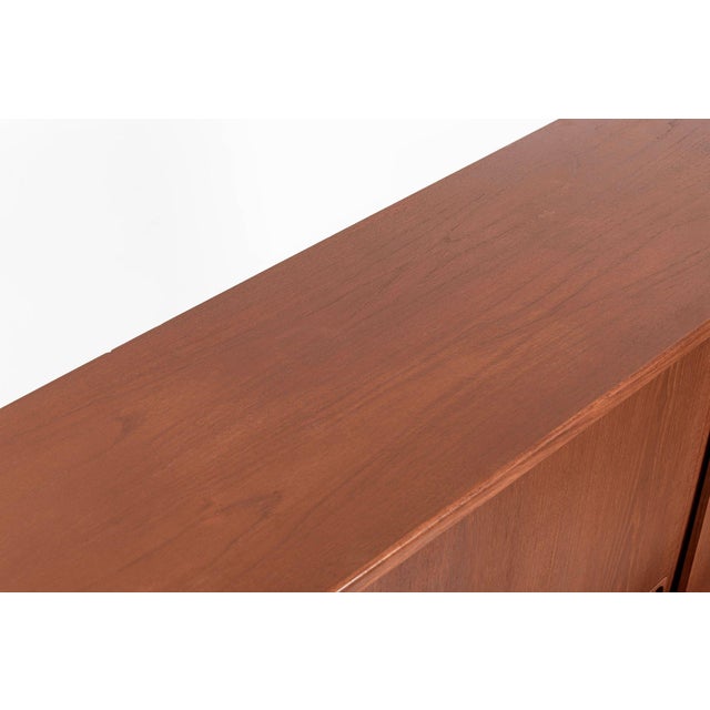 Mid-Century Danish Teak Tall Sideboard or Bar Cabinet by Johannes Andersen For Sale - Image 16 of 18