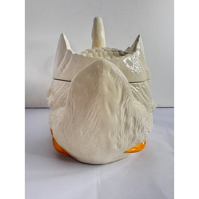 Ceramic Vintage Ceramic Swan Soup Tureen With Coordinating Ladle – Cream Speckled Glaze, Cottage Farmhouse Serveware For Sale - Image 7 of 18