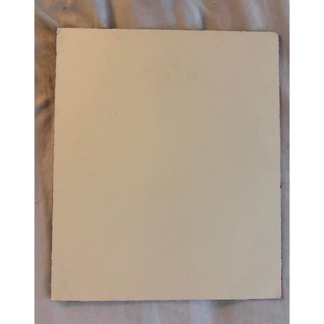 2000 - 2009 Painting of an Abstract “Sun” on Cardboard, Unframed, 7.75” X 9.25” For Sale - Image 5 of 6