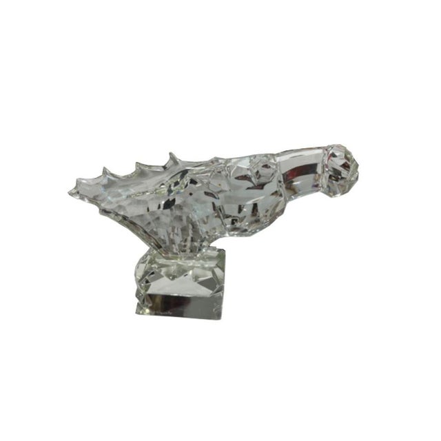 Price reduced $4,000. Now only $7,900! This fabulous clear Murano Glass Horse Head was created by the late Pino...