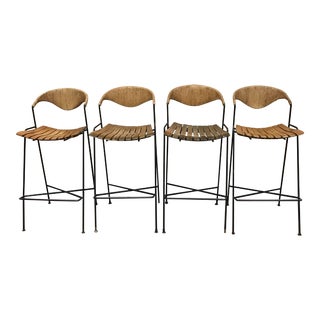 Arthur Umanoff Mid-Century Modern Bar Stools- Set of 4 For Sale