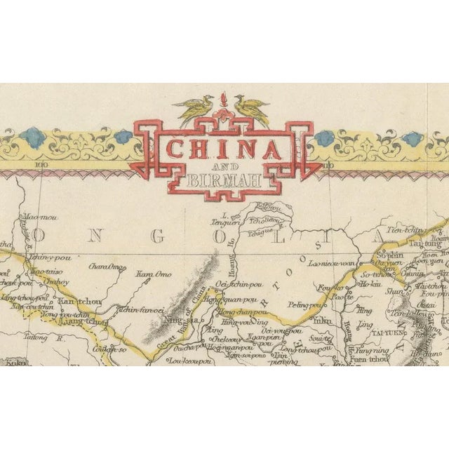 Tallis Map of China by J. Rapkin, 1851 For Sale - Image 3 of 13
