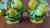 Ceramic 1960s Inarco E2604 Green Majolica-Style Fruit Salt and Pepper Shakers — Pair For Sale - Image 7 of 14