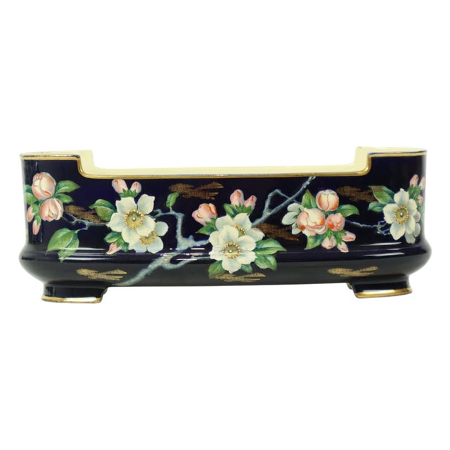 Antique Floral Art Nouveau Taiping Flowerpot from Villeroy & Boch, 1890s For Sale - Image 12 of 18