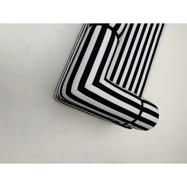 Vintage Black and White Striped Sofa Bed, 1980 For Sale - Image 6 of 10