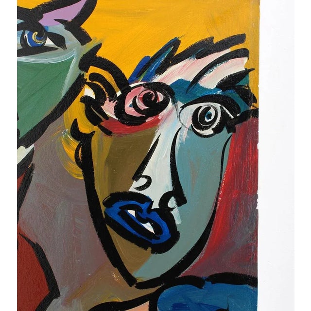 1980s Peter Robert Keil, Rolling Stones, Three Heads, 1985, Acrylic on Canvas For Sale - Image 5 of 18