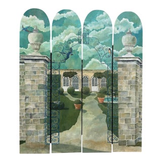 Four Panel Decorative Screen Depicting the Good Life For Sale
