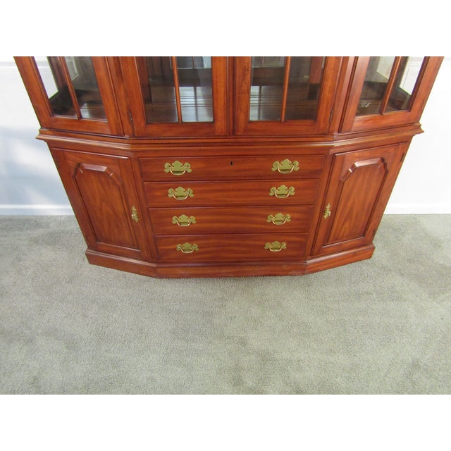 Henkel Harris Henkel Harris Solid Cherry Two Piece China Cabinet For Sale - Image 4 of 10