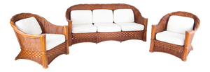 Rattan Living Room Set, 1970s, Set of 3