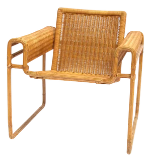 Wicker Chair in the style of Marcel Breuer, 1970s