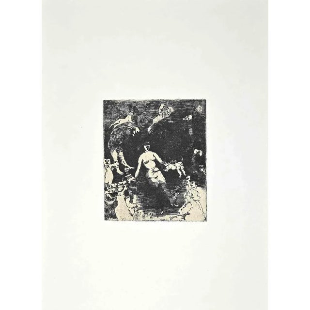 Figures is a Vintage Offset Print on ivory-colored paper, realized by Franco Gentilini (Italian Painter, 1909-1981), in...