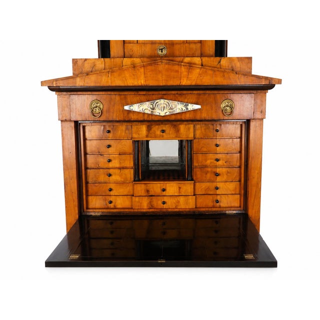 Biedermeier Secretary Cabinet with Hat Box Superstructure, Germany For Sale - Image 6 of 8