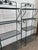 Traditional Mid to Late 20th Century Wrought Iron Metal Mesh Green Garden Bakers Racks Shelves, A Pair For Sale - Image 3 of 10