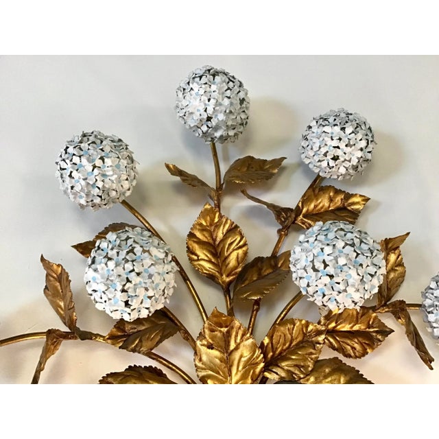1950s Hydrangea Wall Light For Sale In Denver - Image 6 of 10