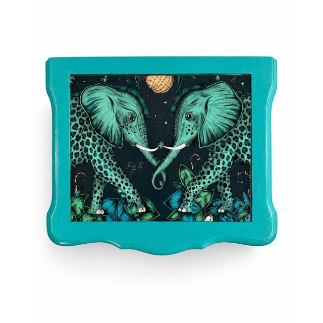 1990s Bespoke Turquoise Rococo-Style Accent Chest With Emma Shipley Designs by Mary Street Gallery For Sale - Image 5 of 6