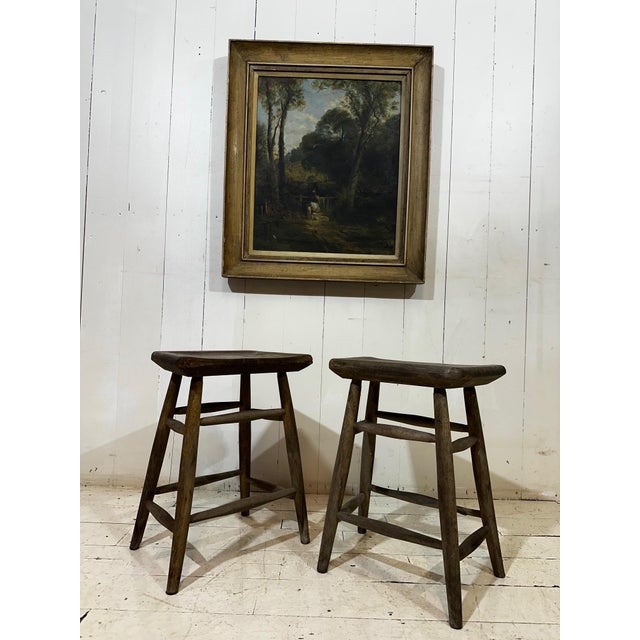 Victorian Original Pitch Pine Artist Stool, 1880 For Sale - Image 10 of 15