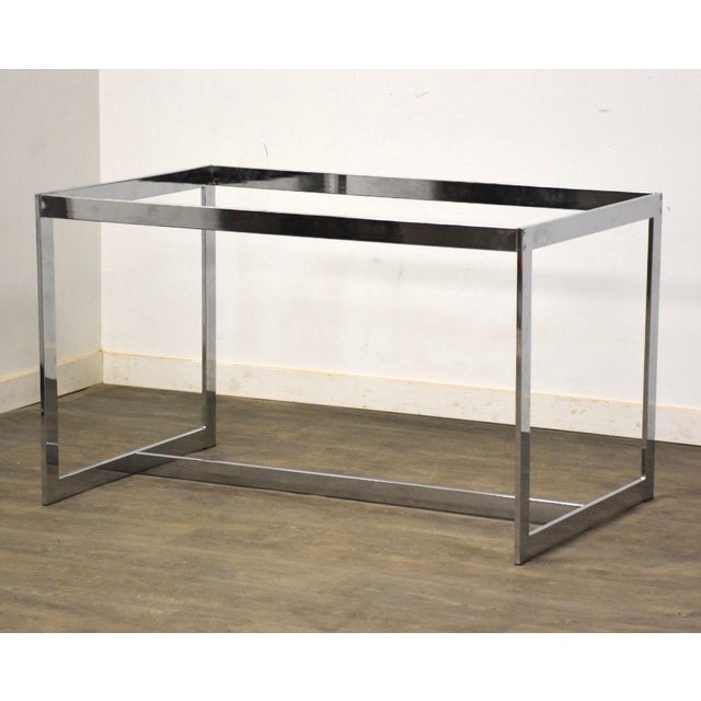 Mid-Century Modern 1970s Milo Baughman for Thayer Coggin Chrome Dining Table Base For Sale - Image 3 of 8