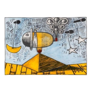 Domenick Capobianco Surrealist Study Mixed Media For Sale