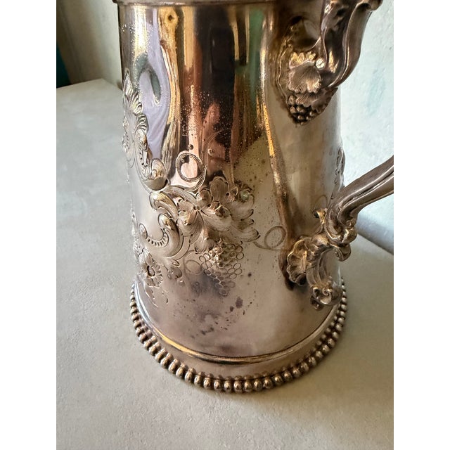 Early 19th Century 19th Century Silver Plate Large Pitcher For Sale - Image 5 of 5