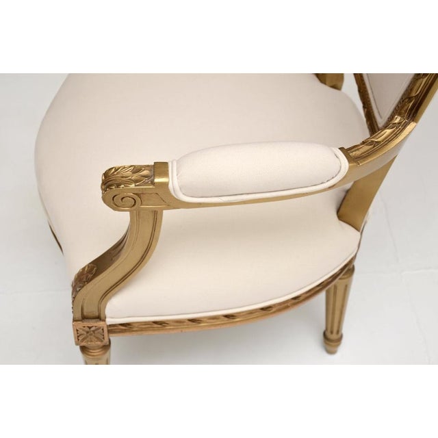 Vintage French Giltwood Salon Chair, 1930s For Sale - Image 10 of 11
