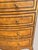 A superb Fully Leather Wrapped Bow Front Batchelor Chest. A Chest of Drawers with 2 small and 3 large drawers. The leather...