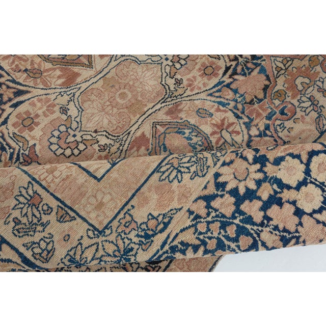 One-of-a-kind Antique Persian Kirman Brown Rug For Sale In New York - Image 6 of 6