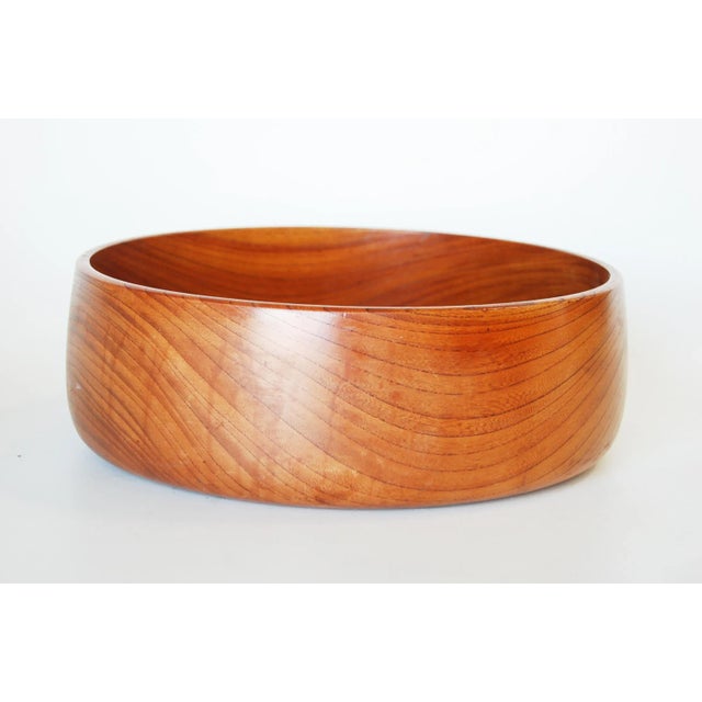 Wood Mid Century Danish Modern Teak Salad Serving Bowl, For Sale - Image 7 of 7