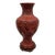 Mid-20th Century Chinese Hand Carved Cinnabar Vase For Sale