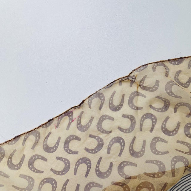 Tan Hermes Light Brown Printed 100% Silk Scarf For Sale - Image 8 of 9