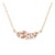 Dainty Peach Morganite Pear Cluster Necklace | 18k Yellow Gold Plated Curved Gemstone Pendant | Anniversary Gifts for Her For Sale