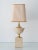 Mid-Century Italian Travertine and Brass Table Lamp attributed to Philippe Barbier, 1970s For Sale - Image 4 of 18