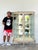 Tan Vintage Curved Glass Display Cabinet For Sale - Image 8 of 12