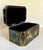 Wood Vintage Chinoiserie Faceted Black Lacquer Bird and Blossom Jewel Box For Sale - Image 7 of 12