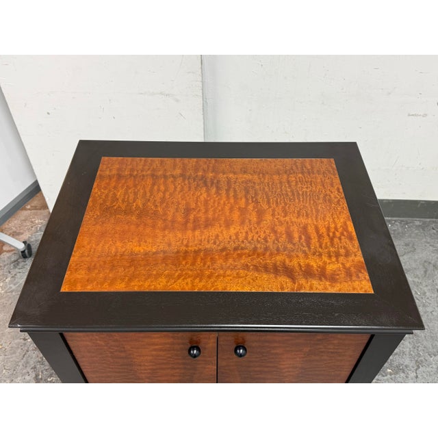 Brown Art Deco Style Burlwood Accent Cabinet For Sale - Image 8 of 12