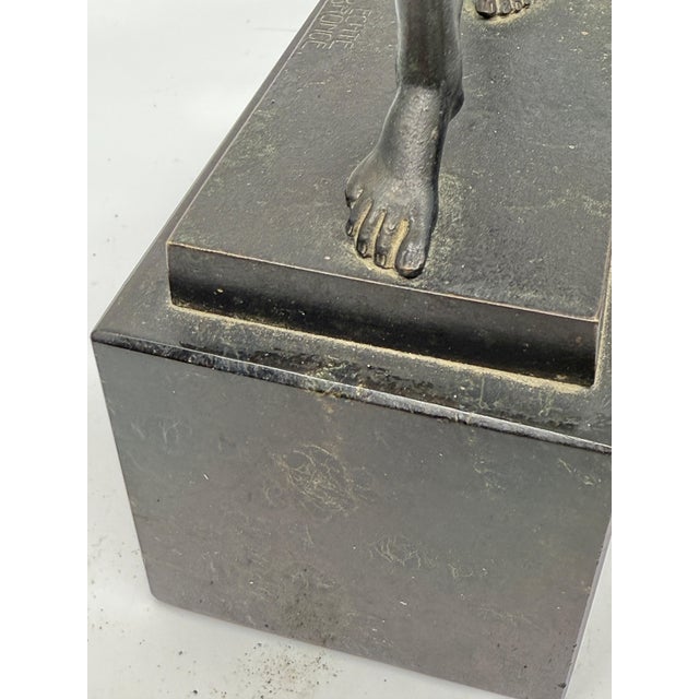 A lovely and well cast example of the Pompeian Dancing Faun. This grand tour bronze stands approx 12 inches tall on it’s...