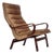 Scandinavian Highback Lounge Chair in Leather and Bentwood, 1970s For Sale