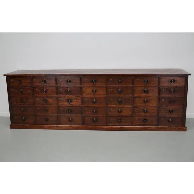 Large Antique Hardwood Apothecary Cabinet, 1900 For Sale - Image 18 of 18