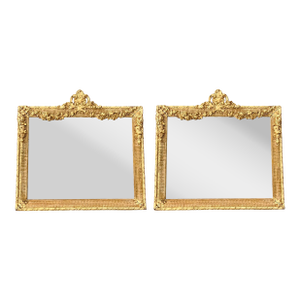 Pair French 19th Century Louis XIV Style Gilded Mirrors