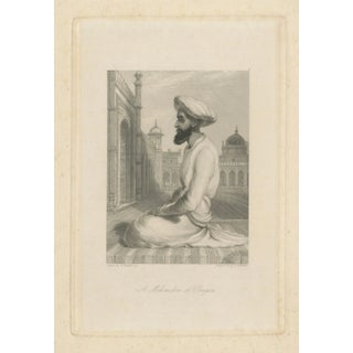After Daniell, Muslim at Prayer, 1836, Engraving For Sale