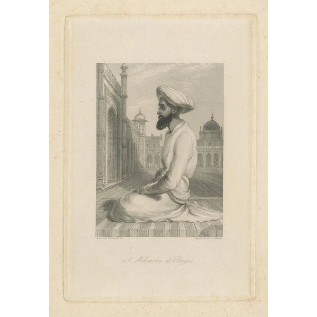 After Daniell, Muslim at Prayer, 1836, Engraving For Sale