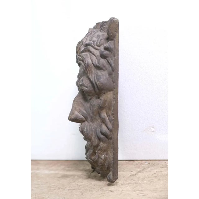 Mid 20th Century Cast Iron Figural Wind Face For Sale - Image 4 of 6