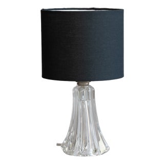 Small Crystal Glass Lamp, 1960s For Sale