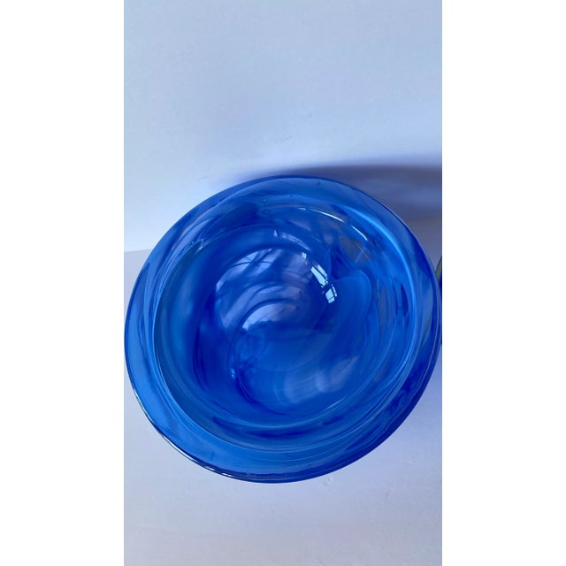 2000 - 2009 Kosta Boda Light Blue Swirl Atoll Glass Bowls - Set of 3 For Sale - Image 5 of 8